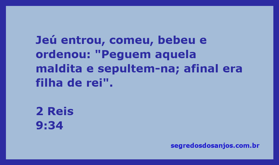 Jeú ordena o sepultamento de uma rainha, simbolizando a queda de um reinado.