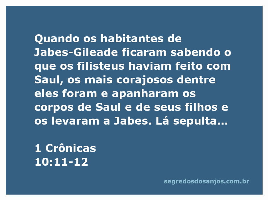 Os habitantes de Jabes-Gileade sepultando os corpos de Saul e seus filhos sob uma Grande Árvore.