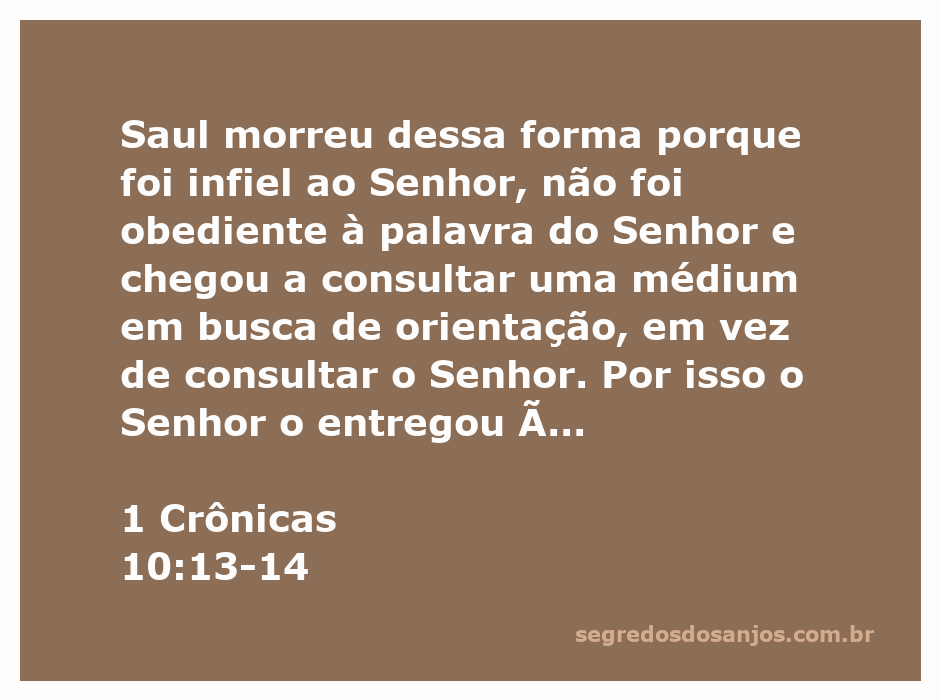 Imagem representativa da morte de Saul, destacando sua infidelidade a Deus e a consulta a uma médium.