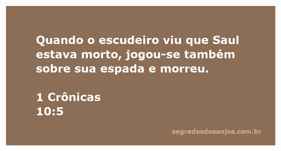 Ilustração do escudeiro de Saul se jogando sobre sua espada após a morte do rei, simbolizando lealdade e desespero.