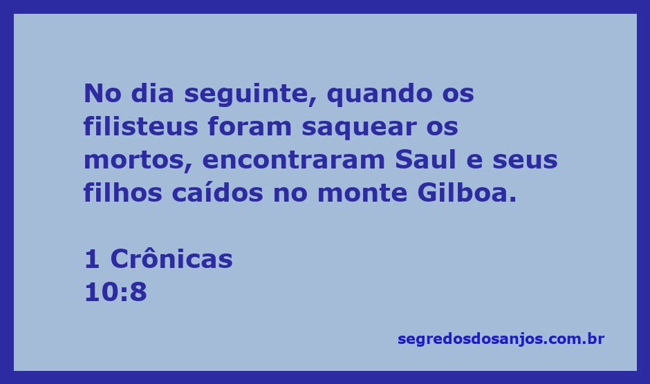 Imagem que retrata a cena do monte Gilboa, onde Saul e seus filhos foram encontrados mortos pelos filisteus.