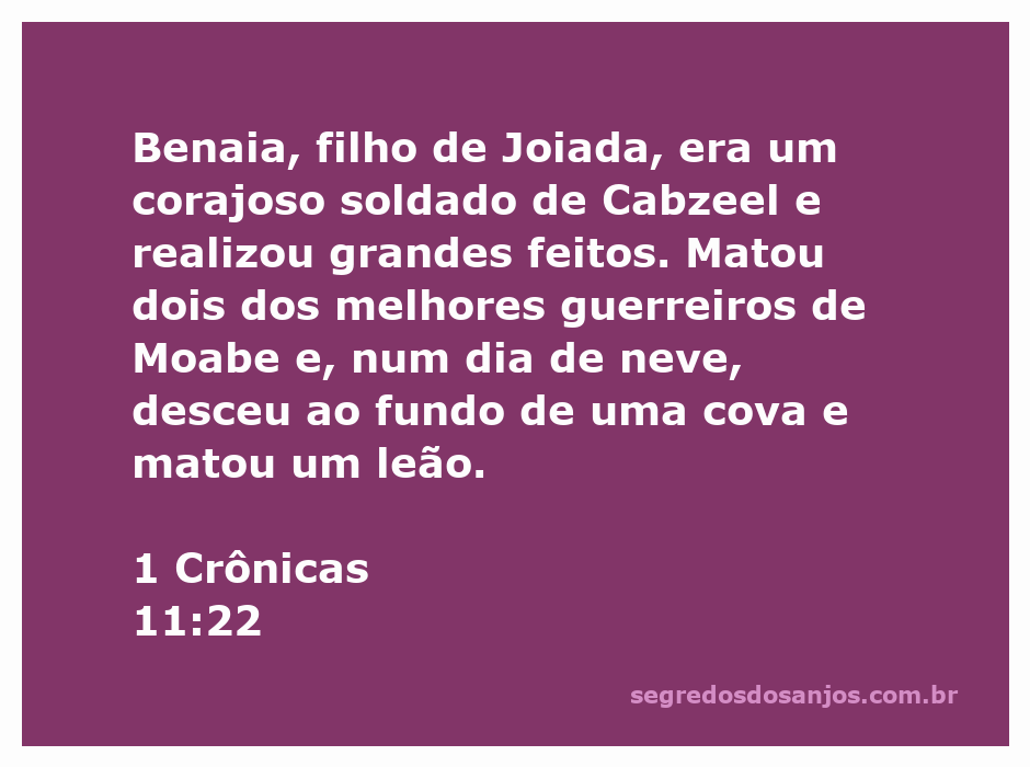 Benaia, o corajoso soldado, enfrentando um leão em uma cova durante um dia de neve.