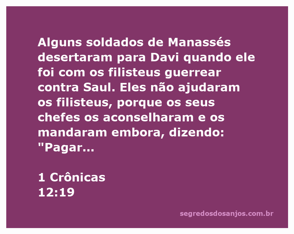 Soldados de Manassés se unindo a Davi durante a batalha contra Saul.