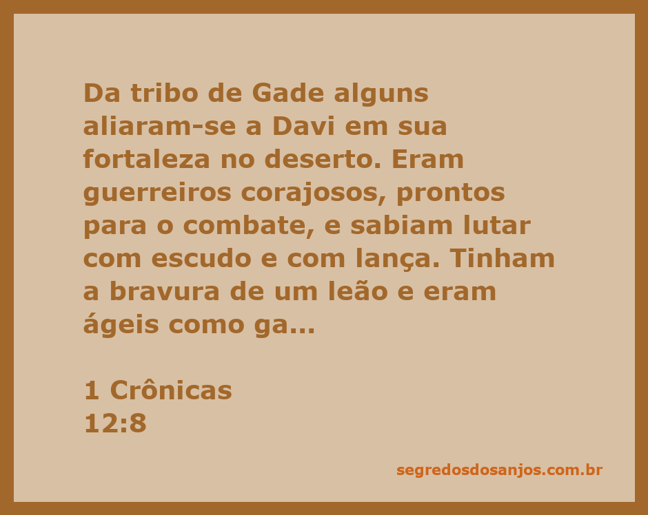 Guerreiros da tribo de Gade unindo-se a Davi no deserto, simbolizando coragem e bravura.