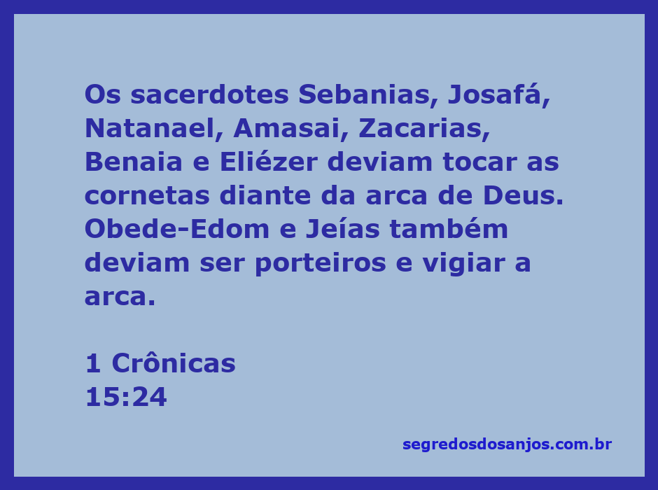 Sacerdotes tocando cornetas diante da arca de Deus, simbolizando a reverência e a vigilância na adoração.