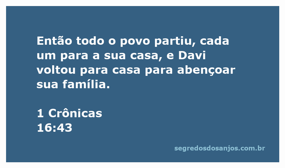 Imagem de Davi retornando para casa após abençoar o povo, simbolizando a importância da família e das bênçãos.