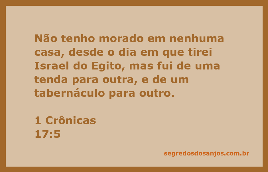 Deus falando sobre sua habitação entre o povo de Israel em uma tenda