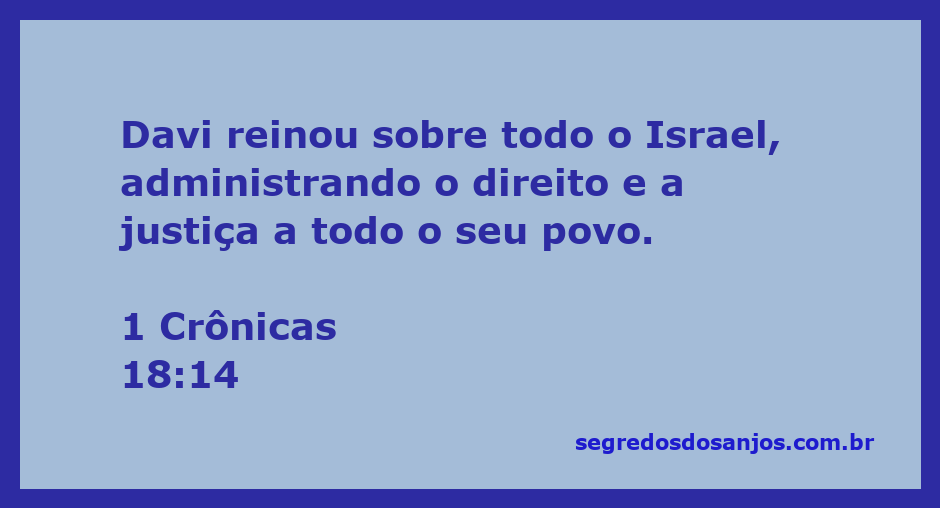 Rei Davi governando Israel com justiça e direito.