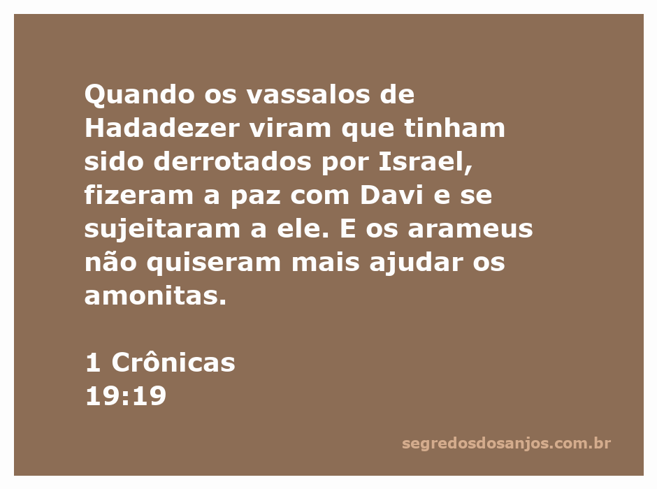 Cenário da paz entre Davi e os vassalos de Hadadezer após a derrota de Israel.