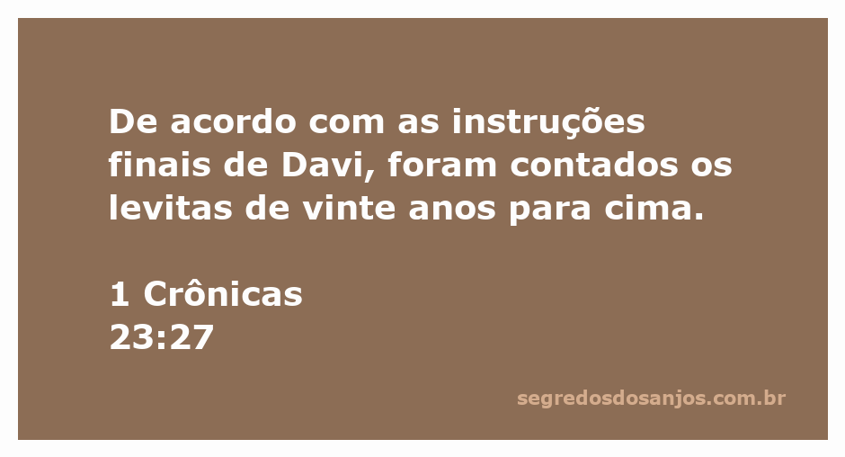 Levitas sendo contados de acordo com as instruções de Davi