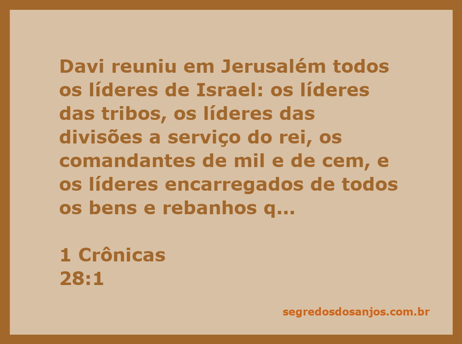 Reunião de Davi com os líderes de Israel em Jerusalém, destacando a unidade e a liderança do rei.