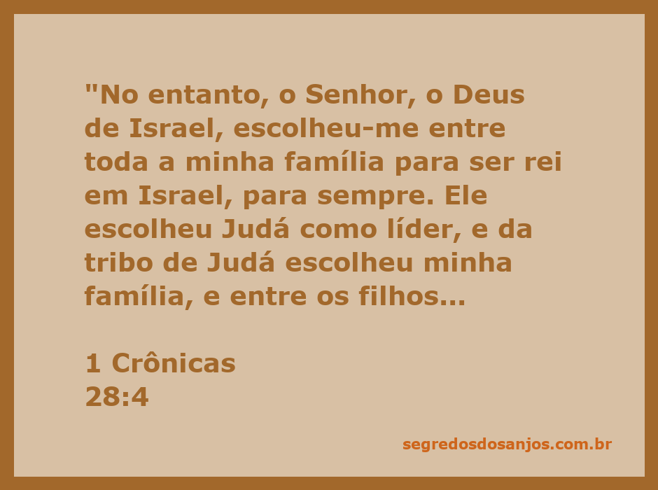 Imagem representativa de Davi sendo escolhido por Deus como rei de Israel, simbolizando a linhagem real da tribo de Judá.