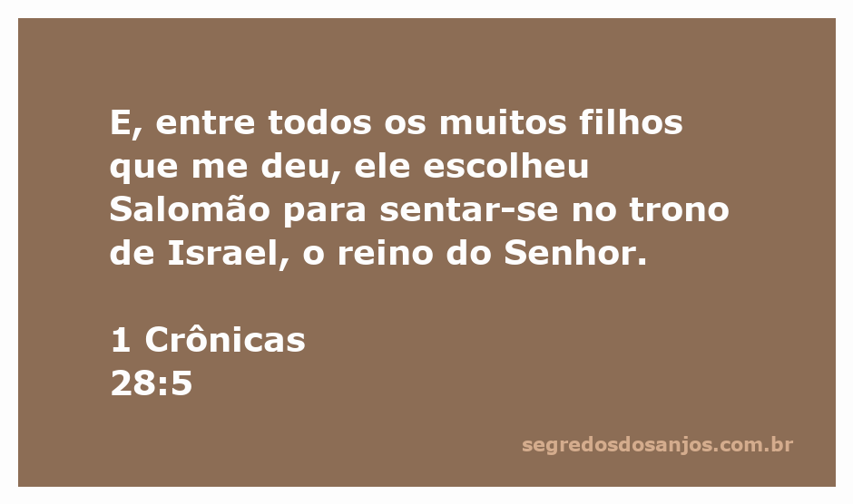 Rei Davi escolhendo Salomão como seu sucessor no trono de Israel