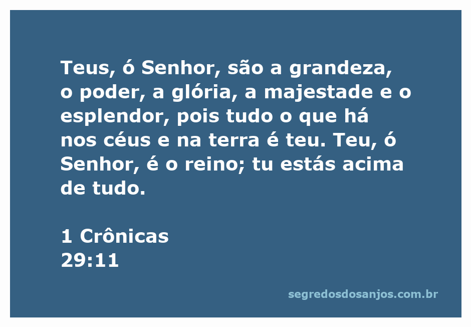 Imagem que representa a grandeza e majestade de Deus conforme 1 Crônicas 29:11