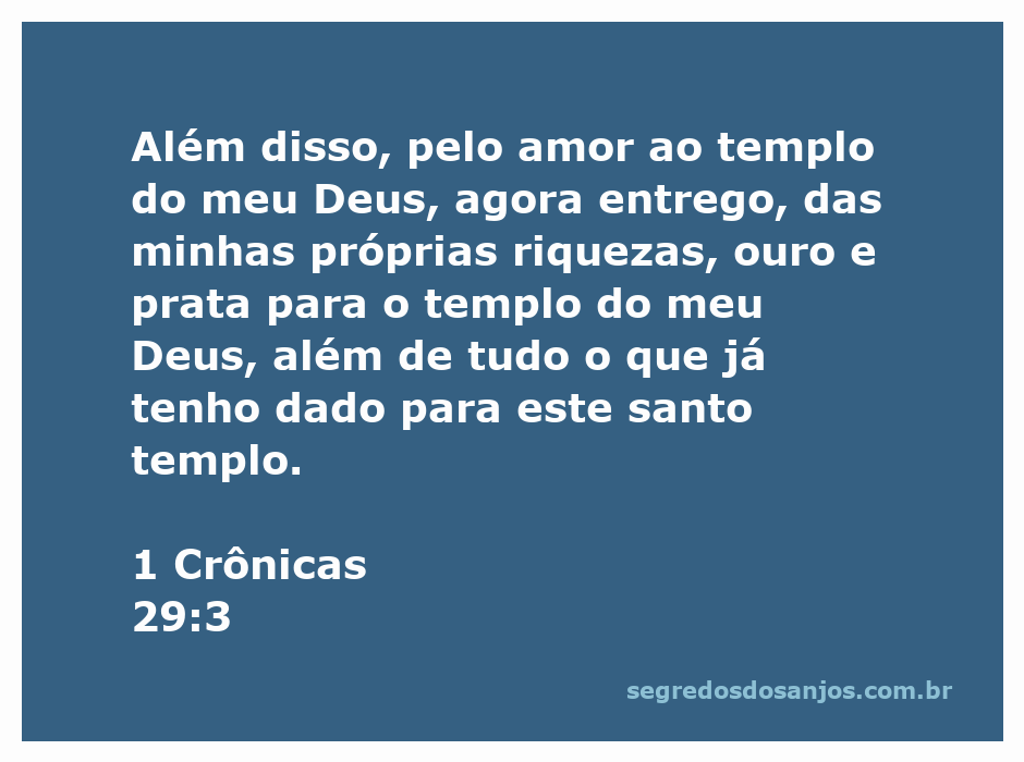 Imagem de um tesouro simbolizando a generosidade na doação para o templo de Deus, inspirada em 1 Crônicas 29:3.