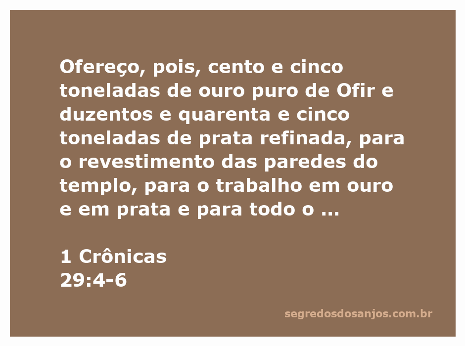 Imagem que ilustra a oferta de ouro e prata para o templo, destacando a generosidade dos líderes de Israel.