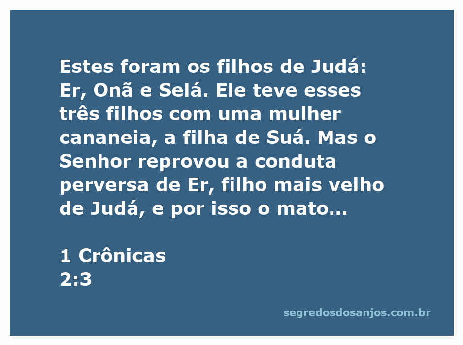 Imagem ilustrativa dos filhos de Judá mencionados em 1 Crônicas 2:3, destacando Er, Onã e Selá com uma representação simbólica da reprovação divina.
