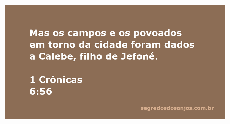 Imagem representativa de Calebe recebendo os campos e povoados ao redor da cidade conforme descrito em 1 Crônicas 6:56.