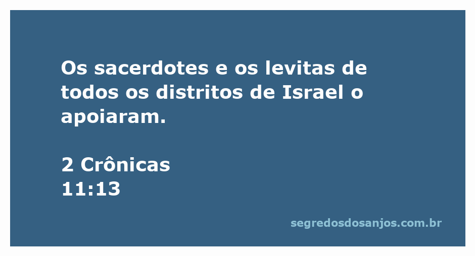 Sacerdotes e levitas de Israel apoiando a liderança
