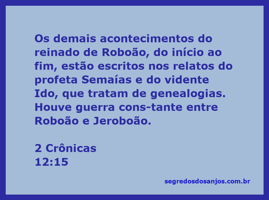 Imagem representativa do reinado de Roboão e suas guerras com Jeroboão.