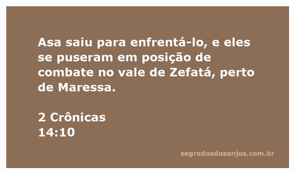 Rei Asa se preparando para a batalha no vale de Zefatá