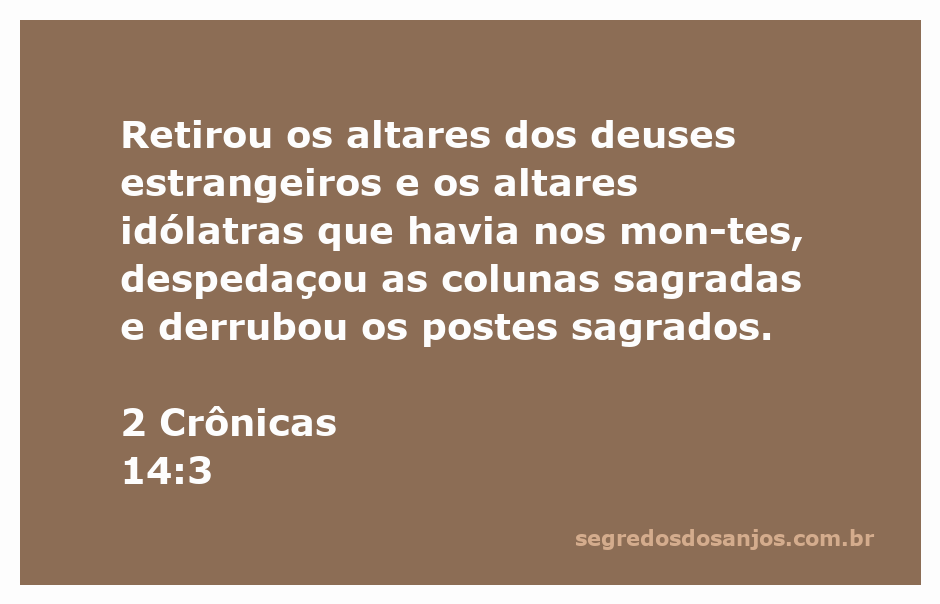 Reformador religioso destruindo altares idólatras em um monte