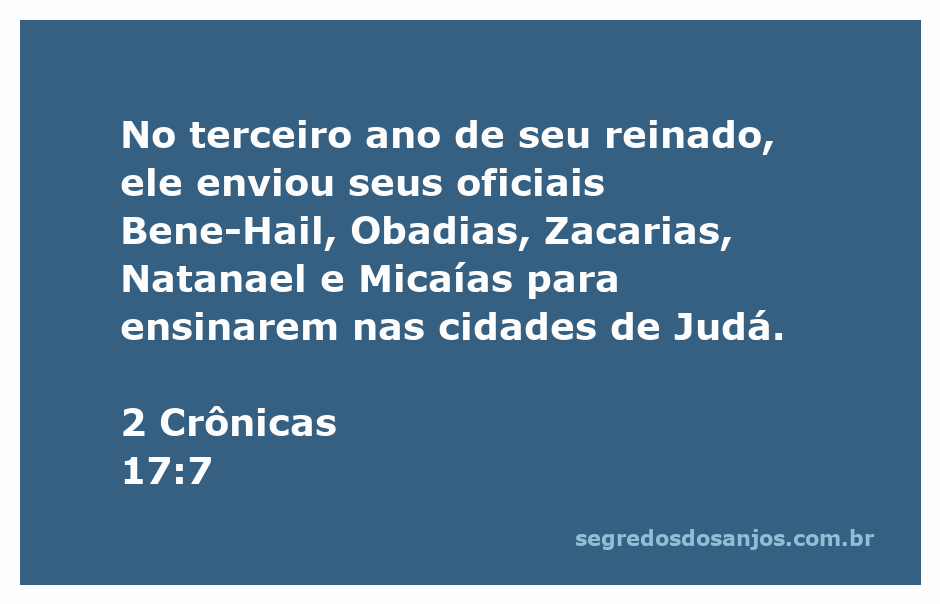 Reunião de oficiais de Judá para ensinar sobre a palavra de Deus.