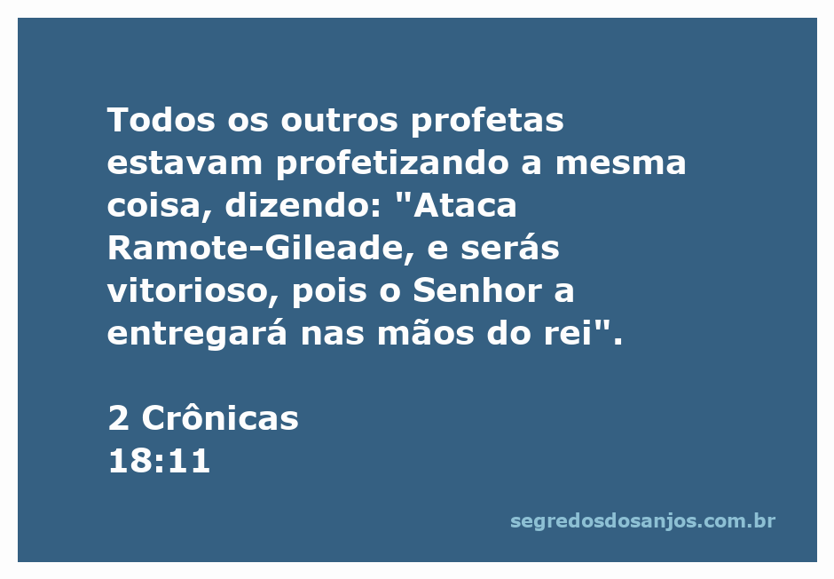 Profetas encorajando o rei a atacar Ramote-Gileade, representando a confiança na vitória divina.