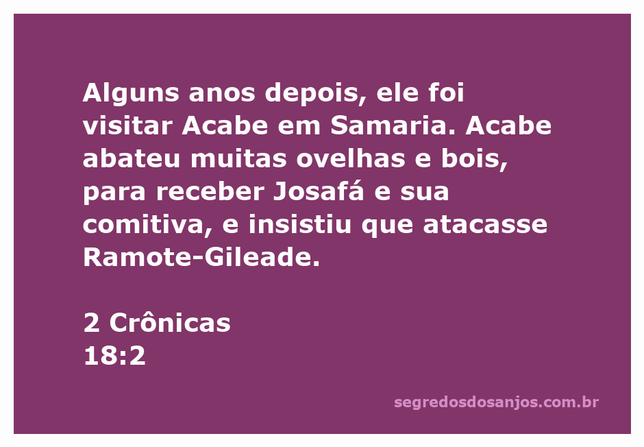 Reunião entre Josafá e Acabe em Samaria, com ovelhas e bois sendo preparados para o banquete.