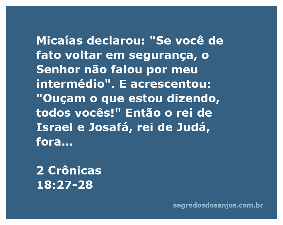 O profeta Micaías advertindo os reis de Israel e Judá sobre a batalha em Ramote-Gileade.