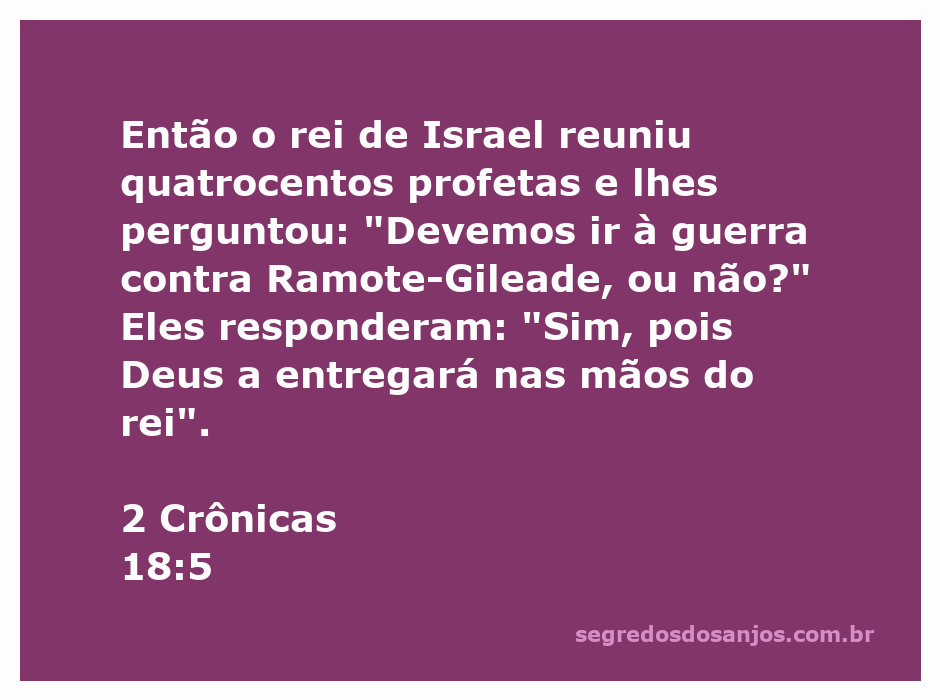 Rei de Israel consultando profetas sobre a guerra contra Ramote-Gileade