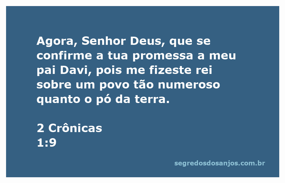 Rei Salomão orando a Deus por sabedoria e confirmação da promessa feita a Davi.