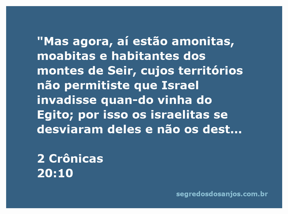 Imagem representando a batalha de Jeosafá contra os amonitas e moabitas em 2 Crônicas 20:10.