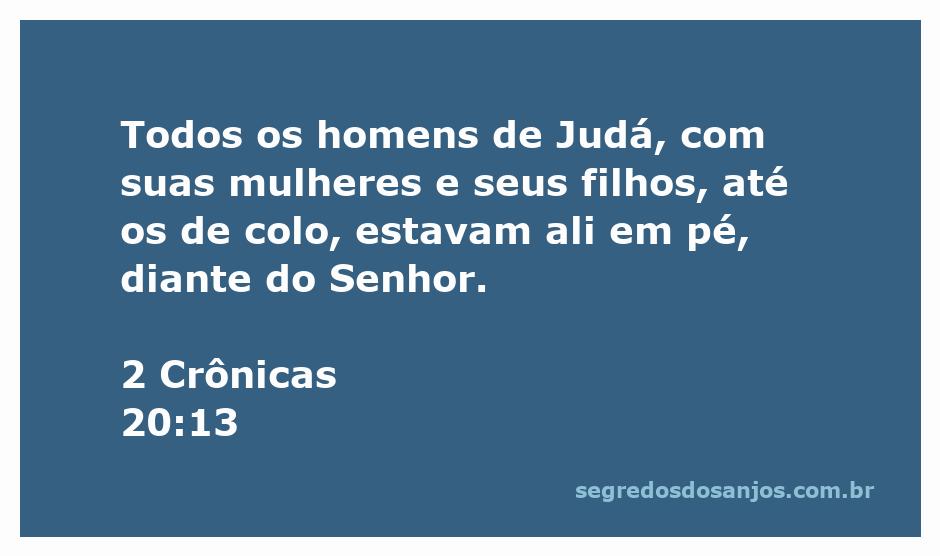 Homens, mulheres e crianças de Judá reunidos diante do Senhor em adoração
