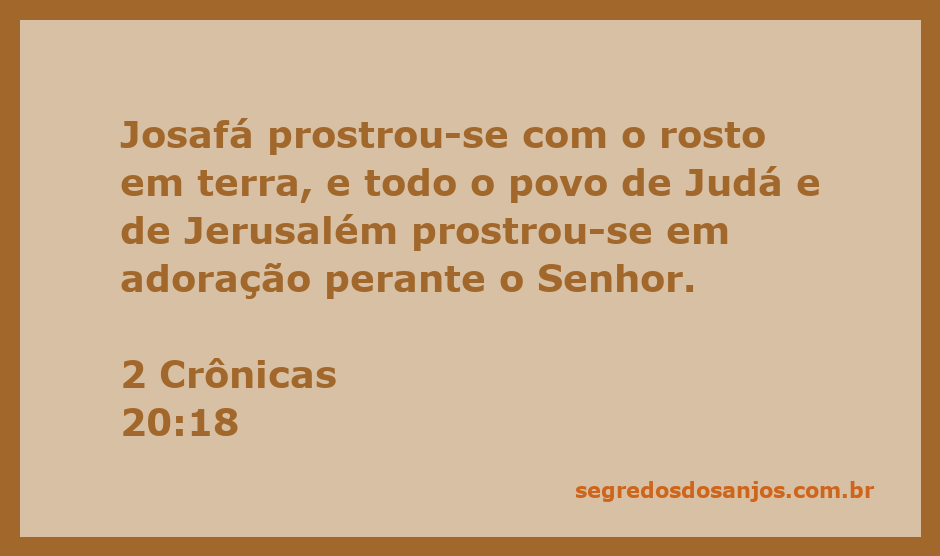 Josafá e o povo de Judá adorando ao Senhor em prostração.
