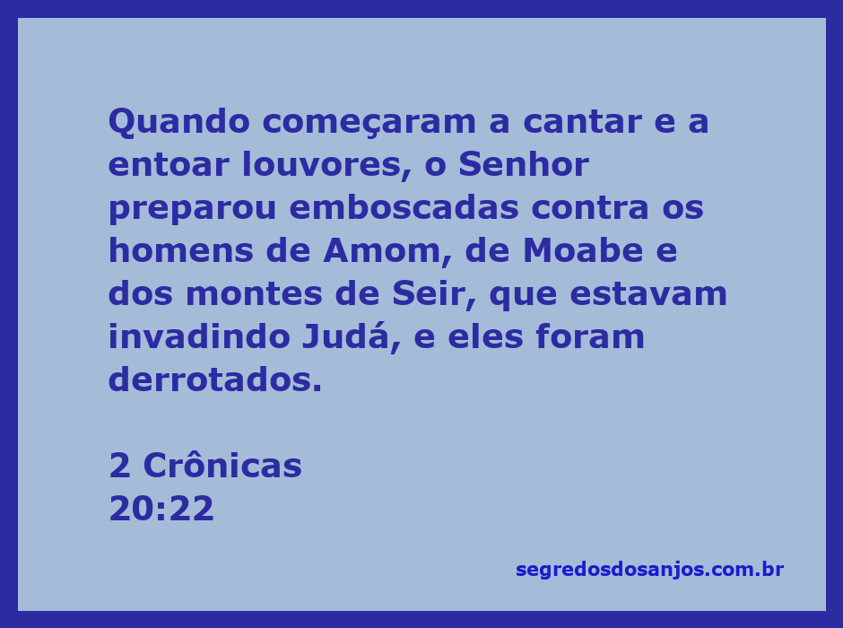 Ilustração da vitória de Judá sobre os inimigos, simbolizando a ação divina durante o louvor.
