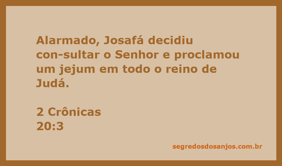 Ilustração de Josafá consultando o Senhor e proclamando um jejum em Judá.