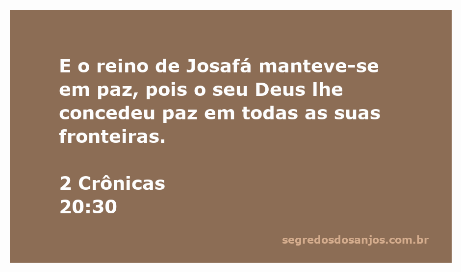 Imagem que representa a paz do reino de Josafá, conforme descrito em 2 Crônicas 20:30.