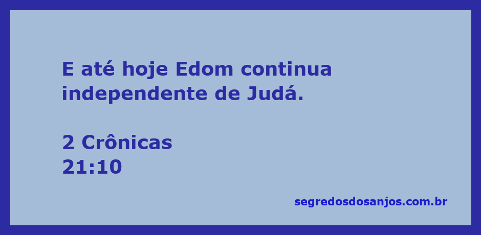Mapa da região de Edom destacando sua independência em relação a Judá, conforme 2 Crônicas 21:10.
