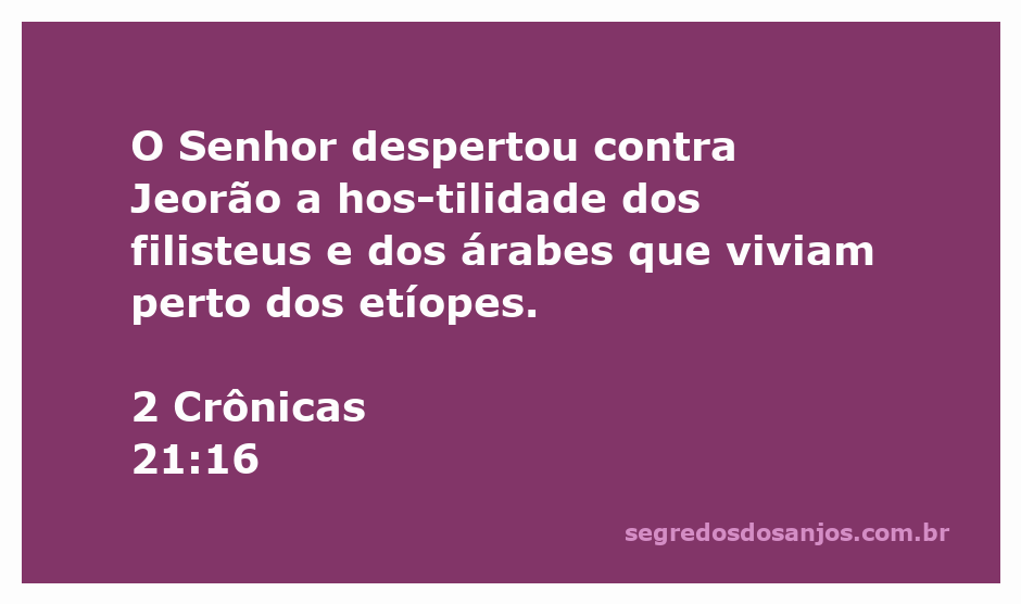 Imagem representativa da hostilidade dos filisteus e árabes contra Jeorão, conforme 2 Crônicas 21:16.