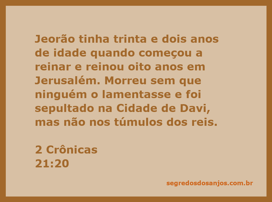 Imagem representativa do reinado de Jeorão, destacando sua breve história e sepultamento.