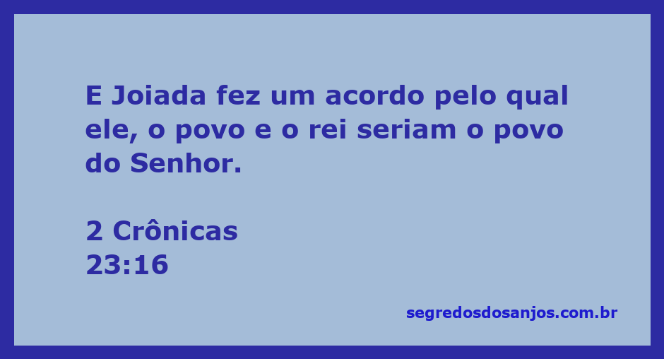 Imagem representando a aliança entre Joiada, o povo e o rei como o povo do Senhor.