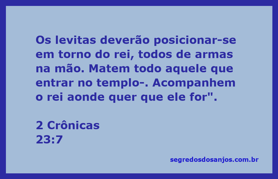 Levitas armados protegendo o rei no templo conforme 2 Crônicas 23:7