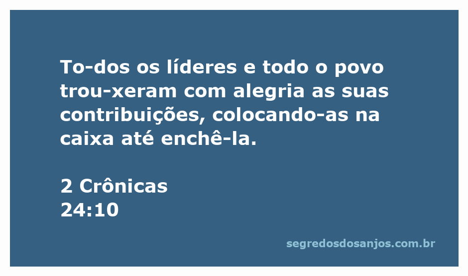 Imagem representando a contribuição alegre do povo e dos líderes conforme descrito em 2 Crônicas 24:10.