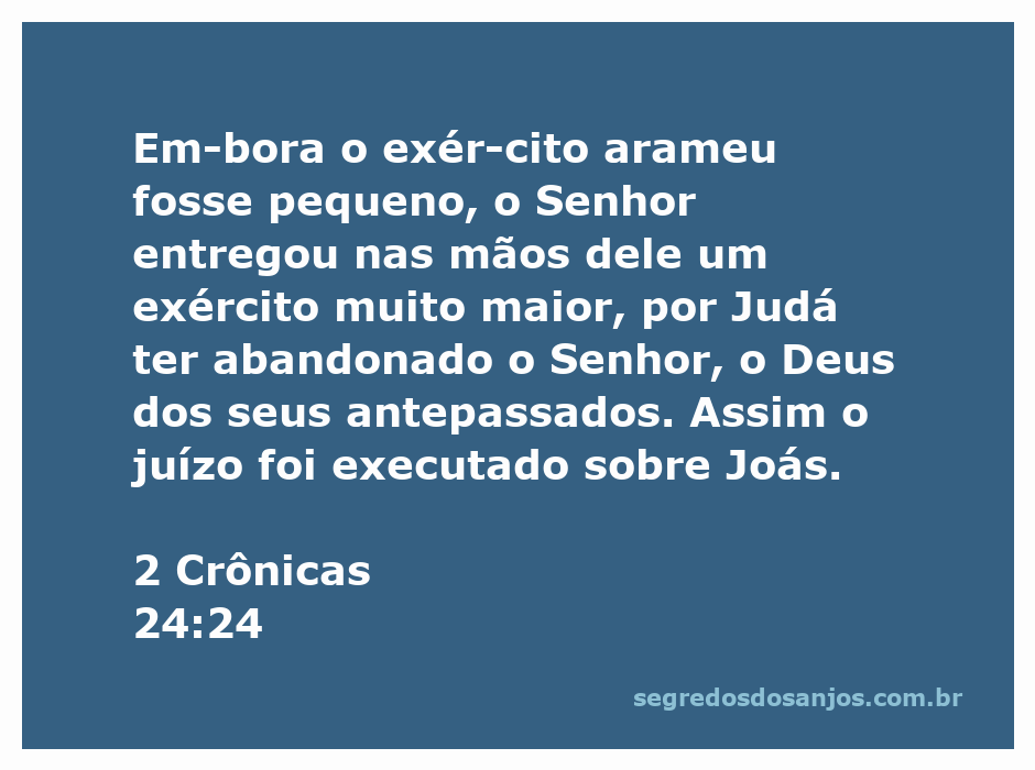 Ilustração da batalha em 2 Crônicas 24:24, mostrando o exército arameu triunfando sobre Judá.