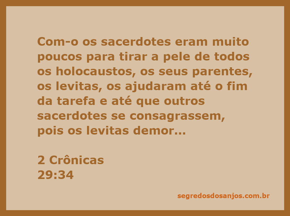 Levitas ajudando sacerdotes na remoção das peles dos holocaustos em um ritual religioso.