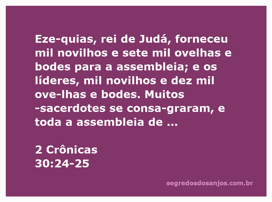 Reunião da assembleia de Judá durante a celebração da Páscoa, com sacerdotes e levitas consagrando ofertas.