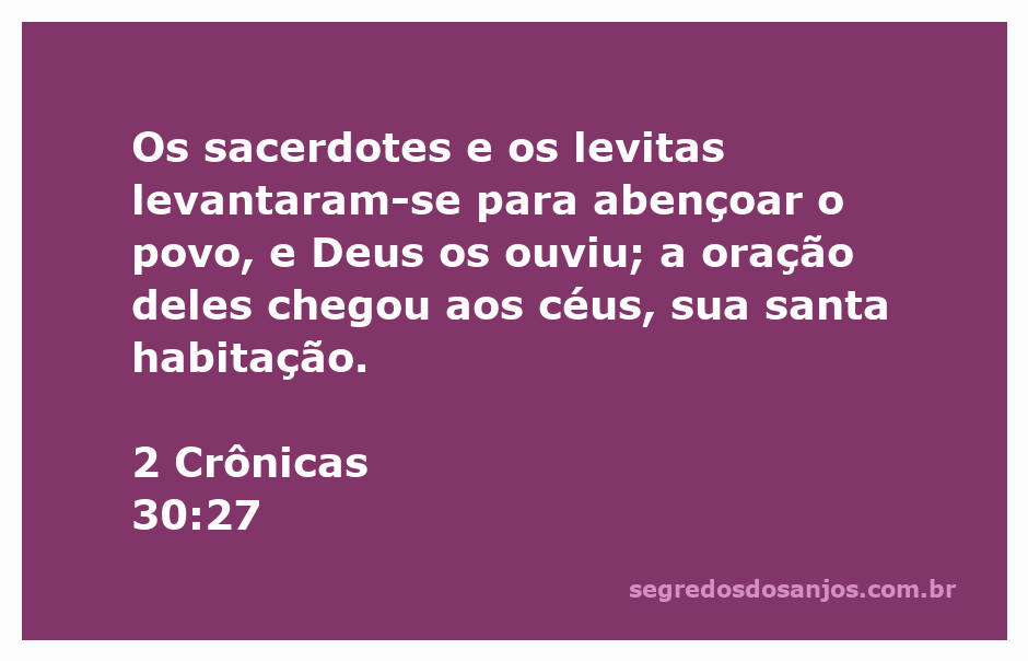 Sacerdotes e levitas em oração abençoando o povo, simbolizando a conexão divina e a resposta de Deus.