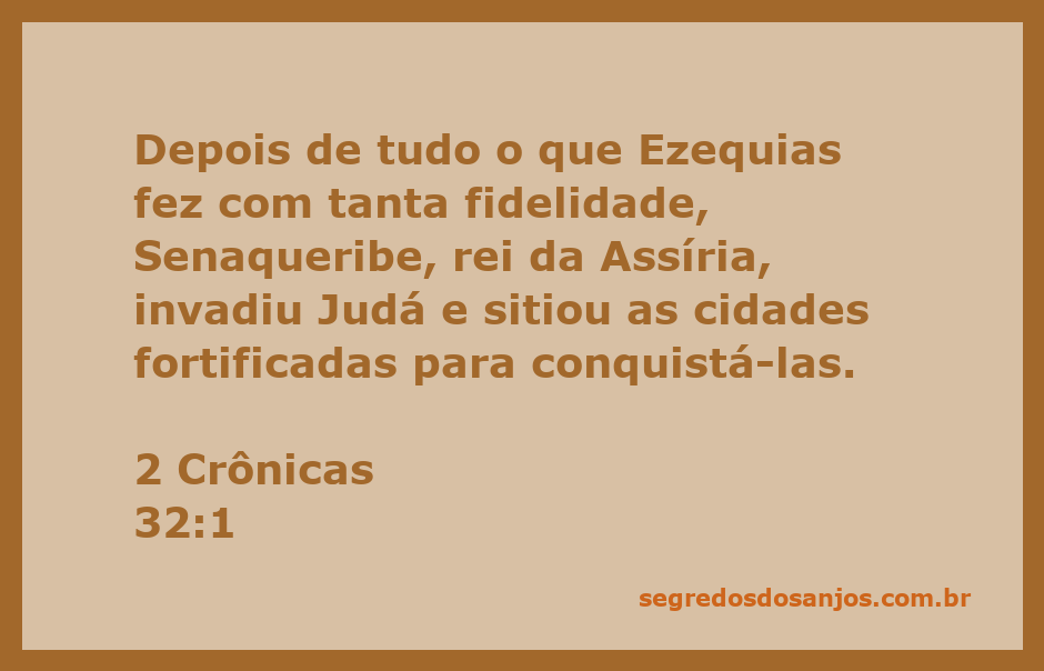 Representação da invasão de Senaqueribe em Judá após os feitos de Ezequias