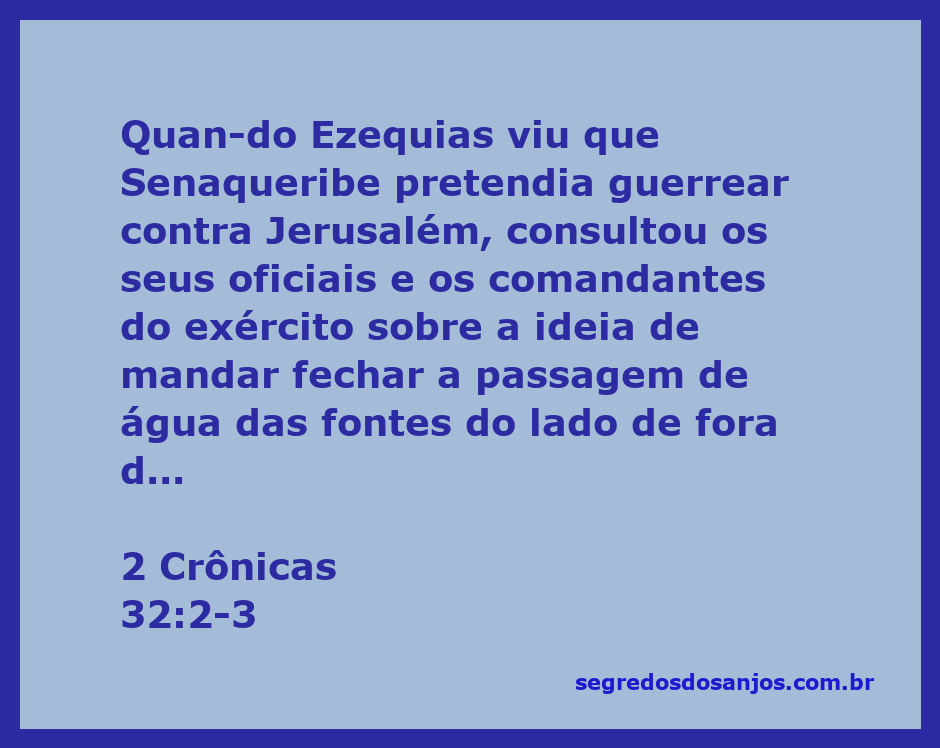 Reunião de Ezequias com seus oficiais sobre a defesa de Jerusalém contra Senaqueribe